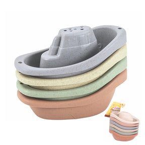 Bathroom Stacking Boat Stacking Stacking Fun Taste Stacking Cups Baby Bath Bath Toys