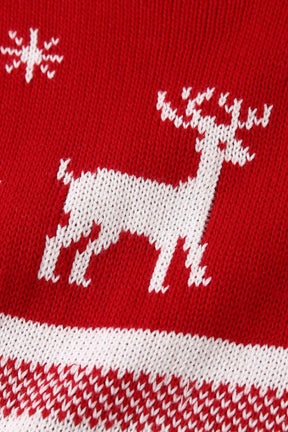 Kids Christmas Reindeer Double-Layered Sweater
